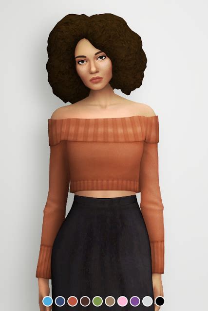 The Best Off The Shoulder Sweater By Khrysasims The Sims Sims 4