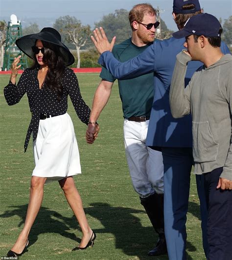 Meghan Markle Congratulates Her Husband Prince Harry With A Kiss In Santa Barbara Daily Mail