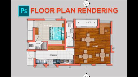 Photoshop How To Render Floor Plan Part 1 Youtube