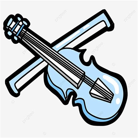 Violin Music Clipart Vector Cartoon Hand Drawn Music Violin Cartoon