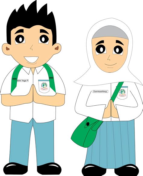 Gambar Kartun Muslimah Di Sekolah | Top Gambar