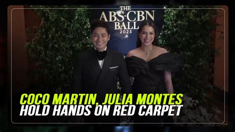 Coco Martin Julia Montes Hold Hands On ABS CBN Ball Red Carpet YouTube