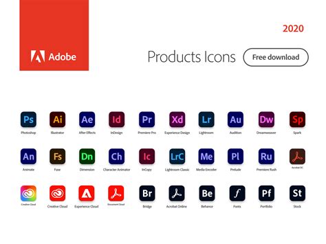 Adobe Products Icons 2020 By Igor On Dribbble
