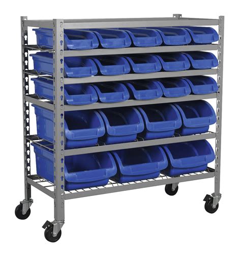 Sealey Tps22 Mobile Bin Storage System 22 Bins From Lawson His