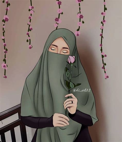 pin by ℳℰℛ𝒱 ℰℳ𝒮 ℐ̇ on İslami sanat profil hijab cartoon cute couple cartoon girly wall art