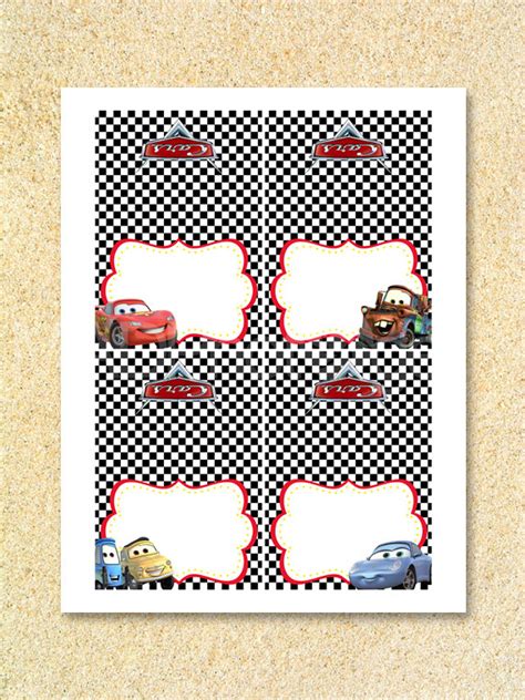 Cars Party Food Labels Instant Downloadcars Birthday Cars Printable
