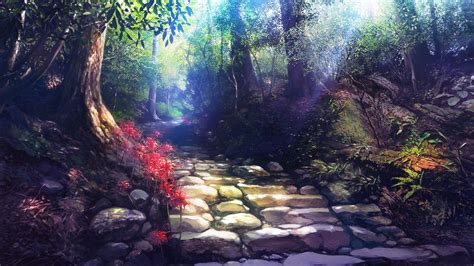 √ Anime Background Art Forest