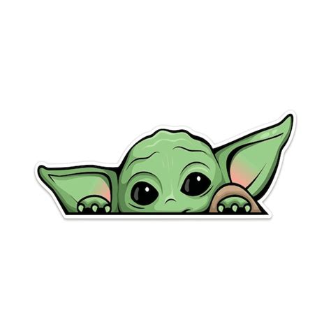 Drawing Illustration Digital Cut File Cricut Png Baby Yoda Instant