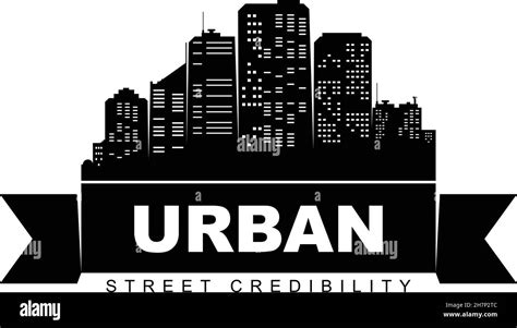 Urban Logo Template City Skyline Silhouette Vector Stock Vector Image