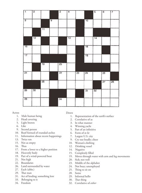 Easy Printable Crossword Puzzles Free 10 Best Free Printable