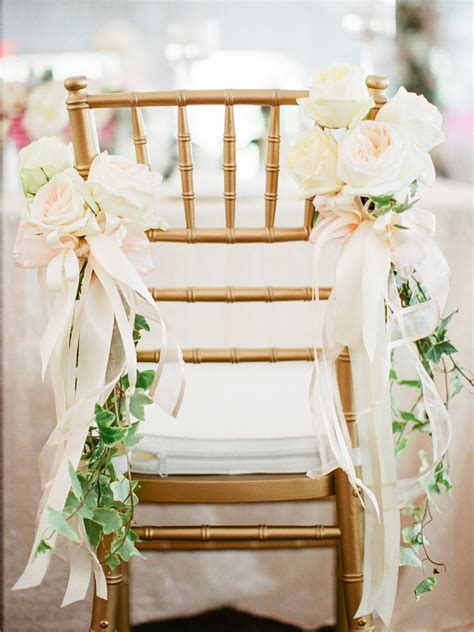 Wedding Chair With Flowers And Ribbons Elizabeth Anne Designs The
