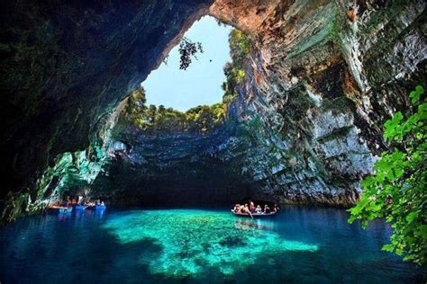 The Breathtaking Melissani Cave In Greece Vacation Destinations Dream