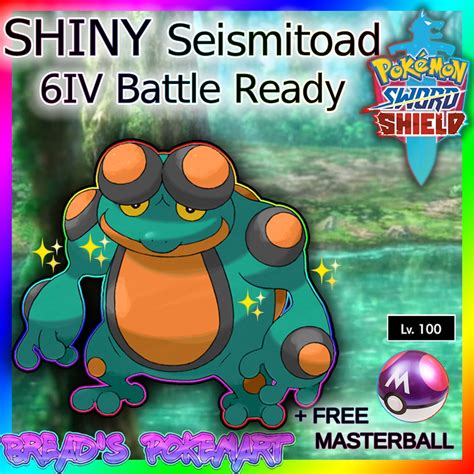 Pokemon Sword And Shield Ultra Shiny Seismitoad 6iv Etsy Uk