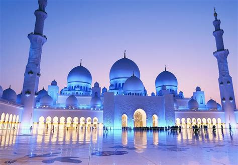 Architecture Sheikh Zayed Grand Mosque Abu Dhabi United Arab Emirates