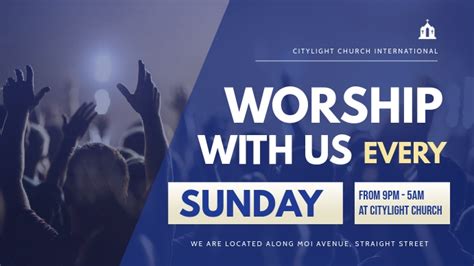 Church Worship Flyer Template Postermywall