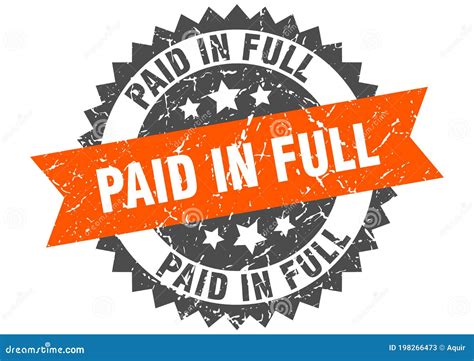 Paid In Full Stamp Paid In Full Grunge Round Sign Stock Vector