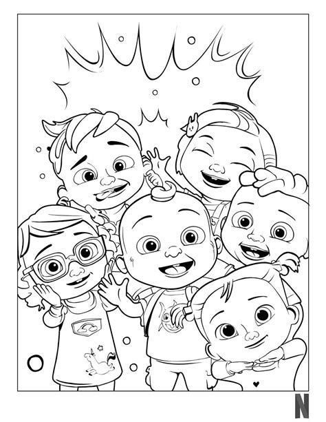Cocomelon Color Pages Free