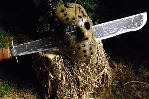 Aluminium Freddy Vs Jason Machete And Mask Prop Replicas Horror
