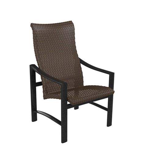 Kenzo Woven High Back Dining Chair Outdoor Patio Furniture Tropitone