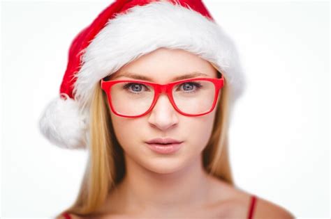 Premium Photo Festive Blonde Wearing Hipster Glasses