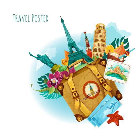 Landmarks Travel Background 434708 Vector Art At Vecteezy