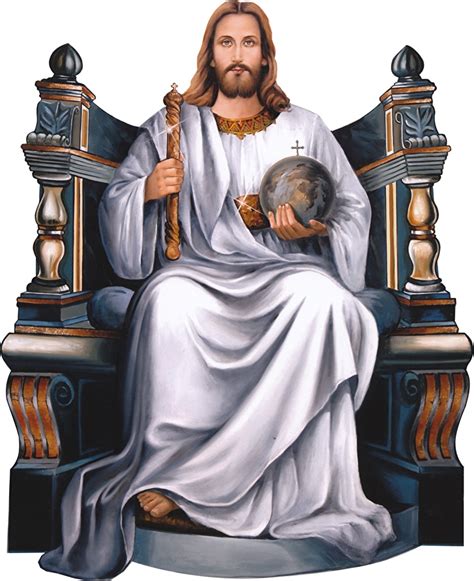 Picture Throne Jesus Religion White Background