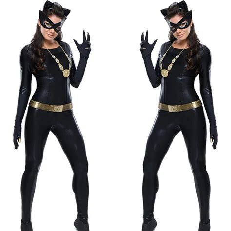 Classic 1966 Batman Tv Series Grand Heritage Catwoman Costume New Halloween Suit Sexy Catwoman
