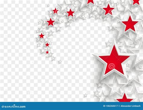 Red And White Stars Background