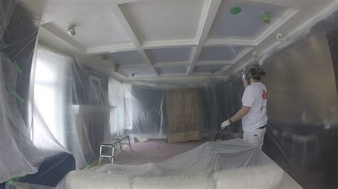 Spraying Custom Ceilings Youtube