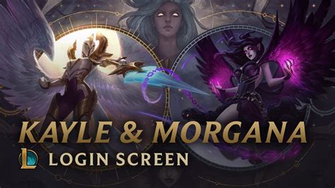 Kayle And Morgana The Righteous And The Fallen Login Screen League Of