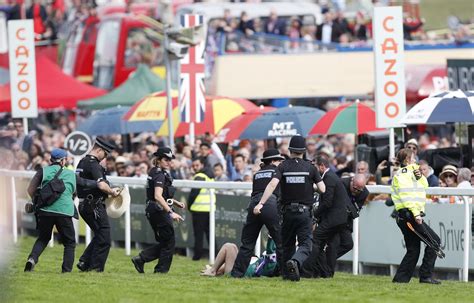 Animal Rights Protesters Delay Epsom Derby Removed By Police Reuters