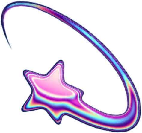 Holo Holographic Shootingstar Stars Star Emoji Iridesce Star