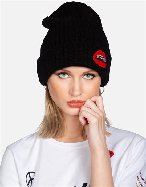 Blix Kiss Lip Cashmere Beanie Beanie Cashmere