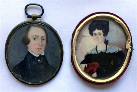 Two Early 19th Century Miniature Oval Portraits August 30 2014