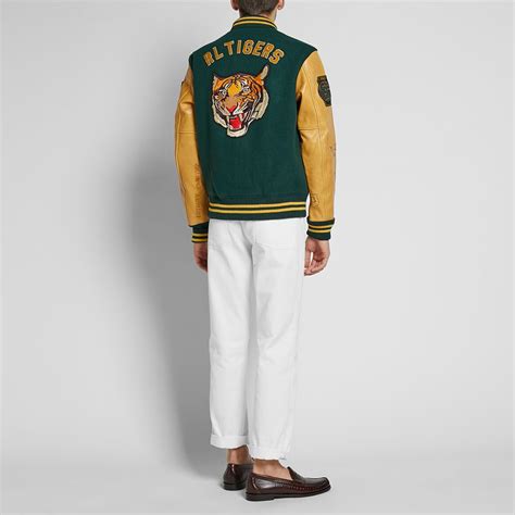 Polo ralph lauren closeout men's clothing & shoes at macy's come in all styles and sizes. Polo Ralph Lauren Leather Sleeve Varsity Jacket College ...