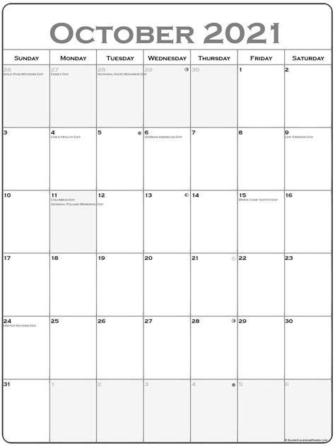 Printable Calendar Vertical 2021 Printable 2021 Vertical Create
