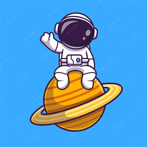 Astronaut Sitting Vector