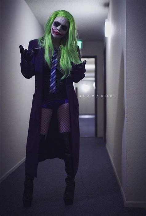 Female The Dark Knight Joker Cosplay Joker Halloween Costume Halloween Outfits Joker Halloween