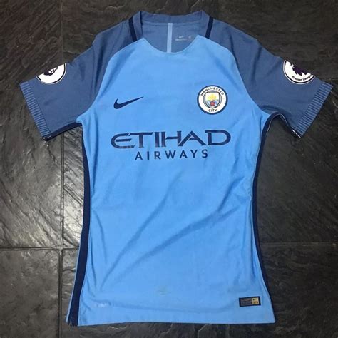 Manchester City Home Football Shirt 2016 2017 Sponsored By Etihad