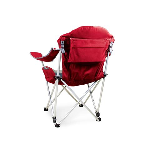 Picnic Time 803 00 100 000 0 Reclining Camp Chair Dark Red