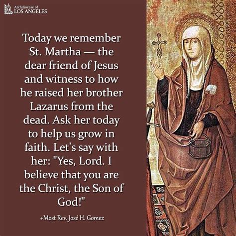 St Martha Saint Martha Saint Quotes Catholic Catholic Faith