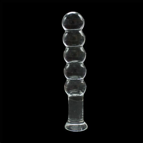 Dildo In Vetro Glass Plug Anale 5 Sfera Anal Hard Pene Butt Sadomaso