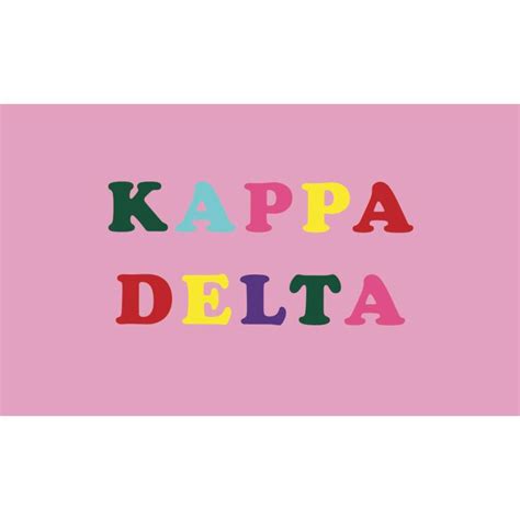 Kappa Delta Sorority Flag Colorful Letters Brothers And Sisters