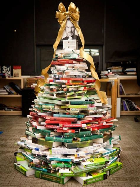 You can use also a different stuff to make a tree, such as books, paper, bottles. Top 21 The Most Spectacular & Unique DIY Christmas Tree Ideas