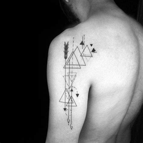 40 Geometric Arrow Tattoo Designs For Men Sharp Geometry Ideas