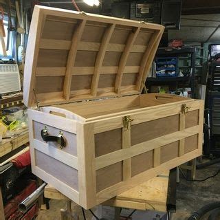 Nails not needed.) repeat for the two additional shelves. Steamer Trunk Plan | Easy woodworking projects, Woodworking projects diy, Small woodworking projects