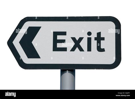 Exit Road Traffic Sign Uk Signs Stock Photo Alamy