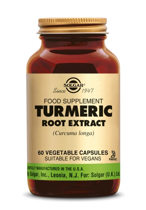 Solgar Turmeric Root Extract Geelwortel Curcuma Capsules Online