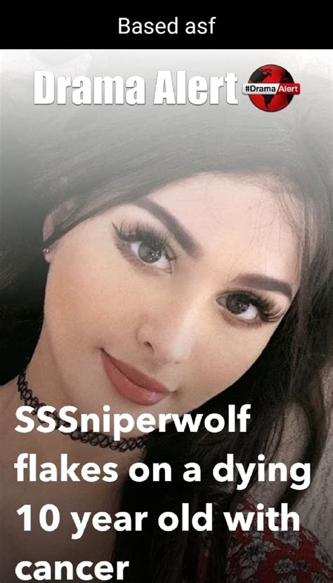 Based Asf Le Ale Ar An Sssniperwolf Flakes On A Dying 10 Year Old With