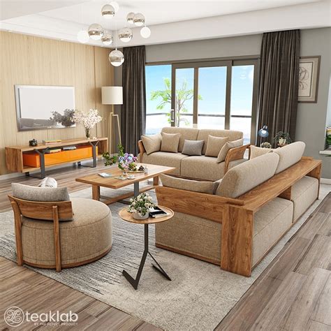 5.0 out of 5 stars. Buy Modern Country Design Teak Wood Sofa Set Online | TeakLab